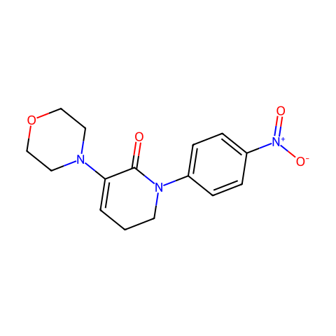 3-morpholino-1-(4-nitrophenyl)-5,6-dihydropyridin-2(1H)-one结构图