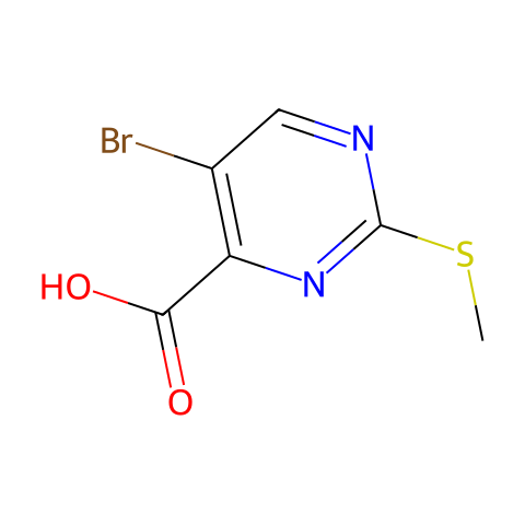 5-溴-2-(甲巯基)-4-嘧啶甲酸结构图