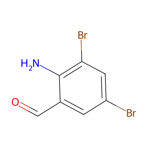 2-氨基-3,5-二溴苯甲醛结构图