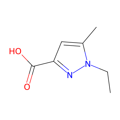 1-乙基-5-甲基-1H-吡唑-3-羧酸结构图