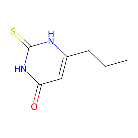 6-正丙基-2-硫代尿嘧啶结构图