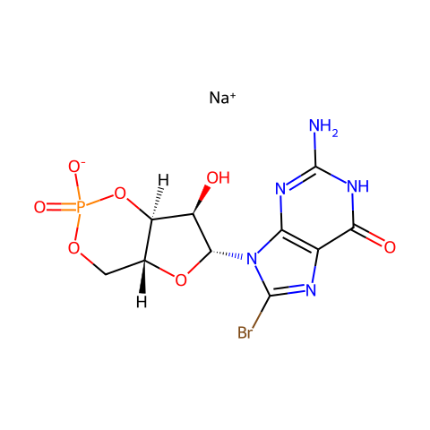 8-Bromo-cGMP sodium结构图
