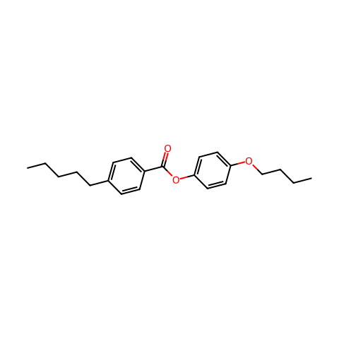 4-戊基苯甲酸-4-丁氧基苯酯结构图