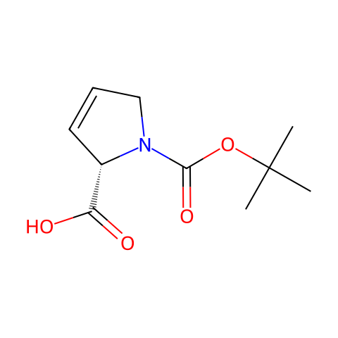 Boc-3,4-脱氢-L-脯氨酸结构图