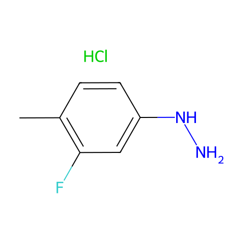 (3-Fluoro-4-methylphenyl)hydrazine xhydrochloride结构图