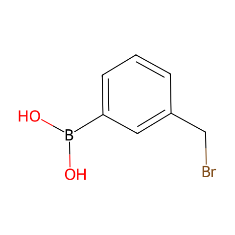 3-(溴甲基)苯硼酸（含不同量的酸酐）结构图