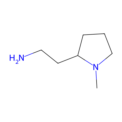 N-甲基-2-(2-氨乙基)-吡咯烷结构图