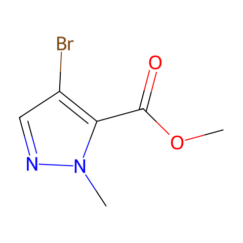 Methyl 4-bromo-1-methyl-1H-pyrazole-5-carboxylate结构图