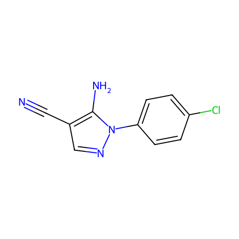 5-氨基-1-(4-氯苯基)-1H-吡唑-4-甲腈结构图