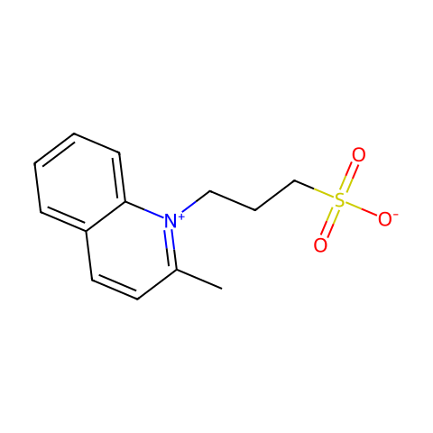 3-(2-甲基喹啉-1-基)丙烷-1-磺酸内盐结构图