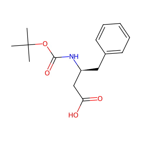 (S)-3-(Boc-氨基)-4-苯基丁酸结构图