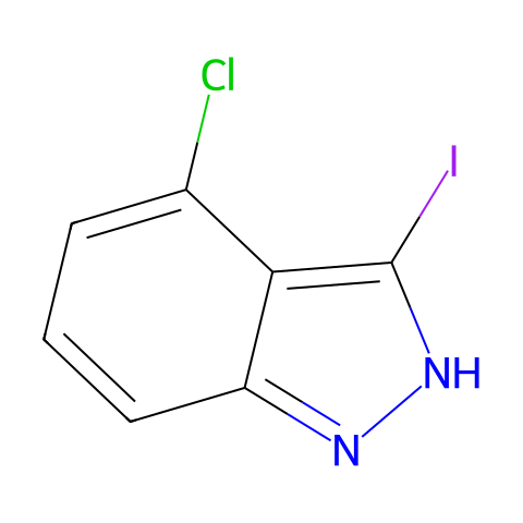 4-CHLORO-3-IODO (1H)INDAZOLE结构图