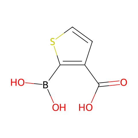 2-二羟基硼基-3-噻吩羧酸结构图