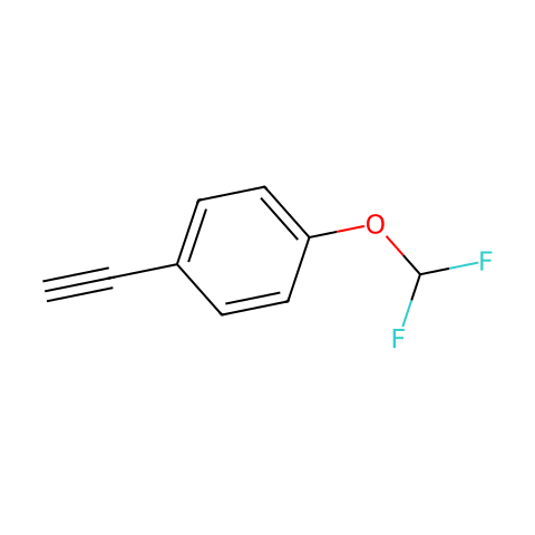 1-(二氟甲氧基)-4-乙炔基苯结构图