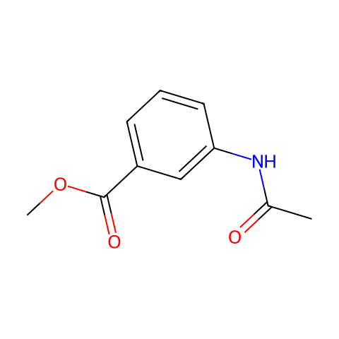 3-(乙酰氨基)苯甲酸甲酯结构图