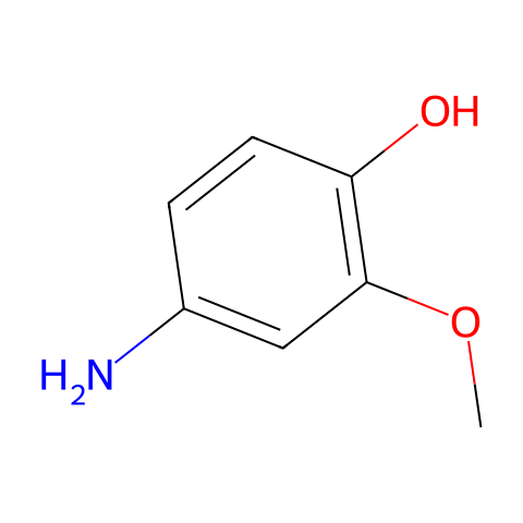 4-氨基-2-甲氧基苯酚结构图