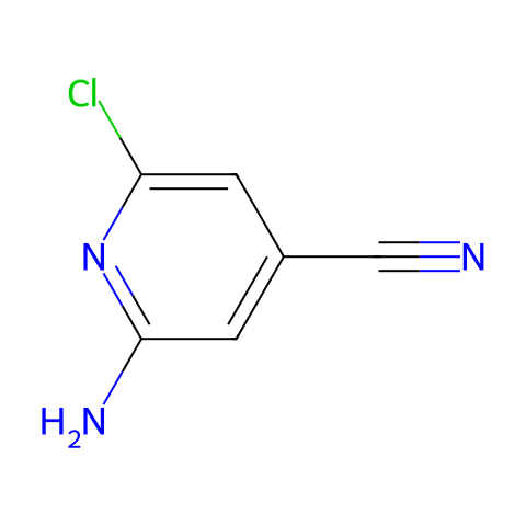 2-amino-6-chloro-pyridine-4-carbonitrile结构图