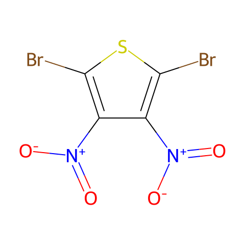 2,5-二溴-3,4-二硝基噻吩结构图