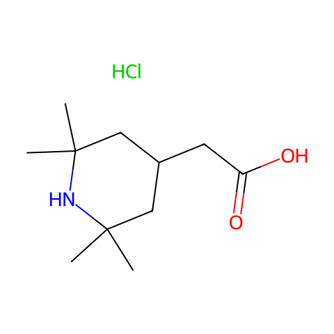2-(2,2,6,6-四甲基哌啶-4-基)乙酸盐酸盐结构图