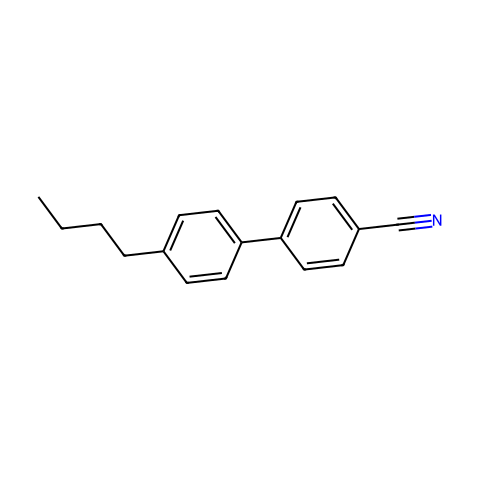 4-正-丁基-4-氰基联苯结构图