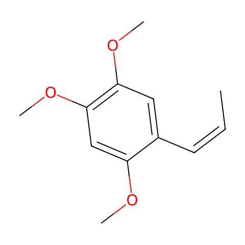 顺式2,4,5-三甲氧基-1-丙烯基苯结构图