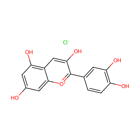 氯化矢车菊素结构图