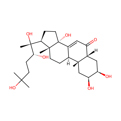 蜕皮激素（β-蜕皮甾酮）结构图