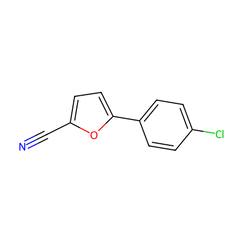 5-(4-氯苯基)-2-呋喃腈结构图
