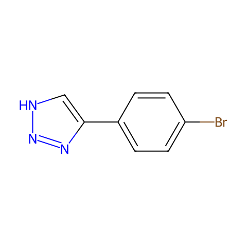 4-(4-溴苯基)-1H-1，2，3-三唑结构图