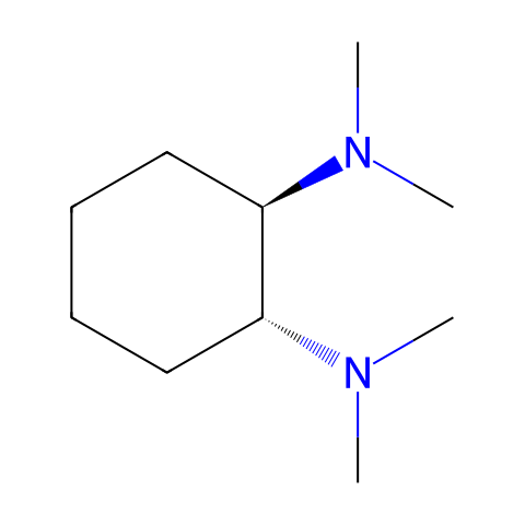 (1R,2R)-N,N,N',N'-四甲基-1,2-环己二胺结构图