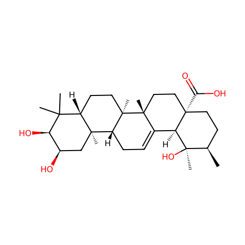 蔷薇酸,'野鸦椿酸结构图