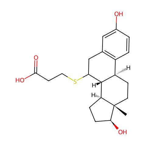 3-(((8R,9S,13S,14S,17S)-3,17-dihydroxy-13-methyl-7,8,9,11,12,13,14,15,16,17-decahydro-6H-cyclopenta[a]phenanthren-7-yl)thio)prop结构图