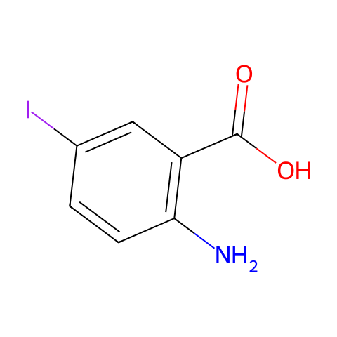 2-氨基-5-碘苯甲酸结构图