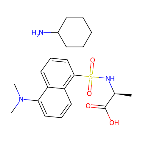 丹磺酰基-L-丙氨酸环己基铵盐结构图