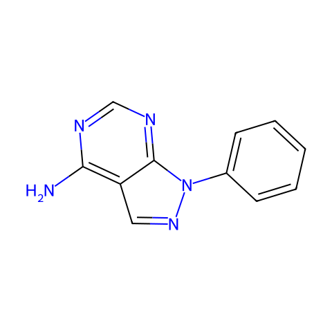 4-氨基-1-苯基吡唑并[3,4-d]嘧啶结构图