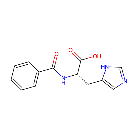 NΑ-苯甲酰-L-组氨酸结构图