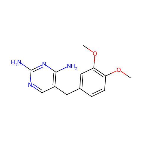 5-(3,4-二甲氧苄基)-2,4-嘧啶二胺结构图