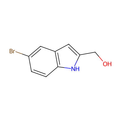 5-溴-2-(羟甲基)吲哚结构图