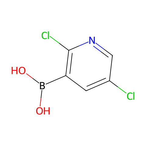 2,5-二氯吡啶-3-硼酸（含不等量酸酐）结构图