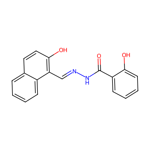 2-羟基-1-萘甲醛水杨酰腙(SD49-7)结构图
