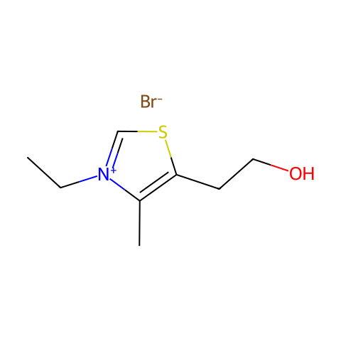 3-乙基-5-(2-羟乙基)-4-甲基噻唑溴化物结构图