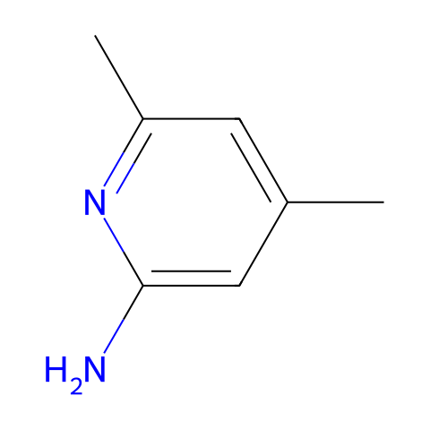2-氨基-4,6-二甲基吡啶结构图