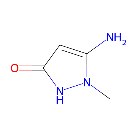 5-amino-1-methyl-1,2-dihydro-3H-pyrazol-3-one结构图