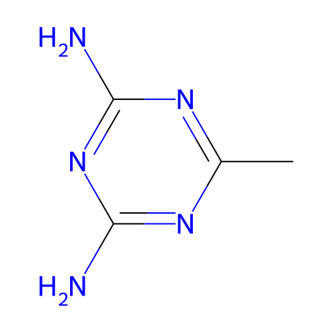 2,4-二氨基-6-甲基-1,3,5-三嗪结构图