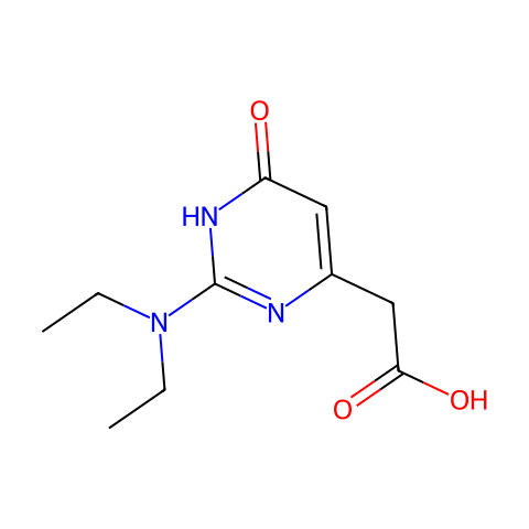 2-(2-(Diethylamino)-6-hydroxypyrimidin-4-yl)acetic acid结构图