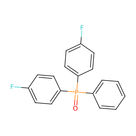 双（4-氟苯基）苯基氧化膦结构图