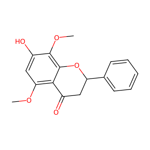 7-羟基-5,8-二甲氧基黄烷酮结构图