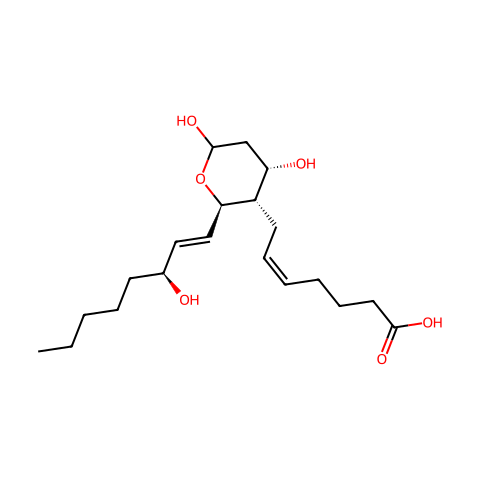 (5Z,9Α,11RS,13E,15S)-9,11,15-三羟基血栓氧-5,13-二烯-1-乌苏酸结构图