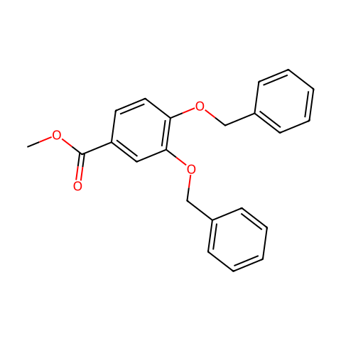 3,4-二(苄氧基)苯甲酸甲酯结构图