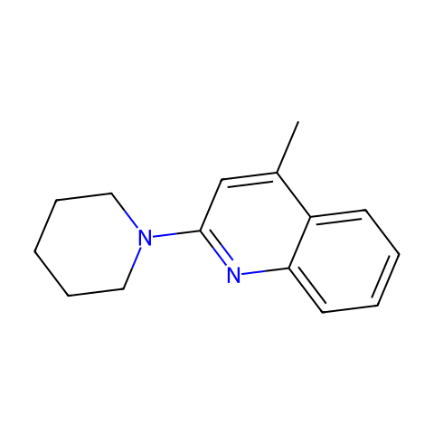4-甲基-2-(1-哌啶基)-喹啉结构图